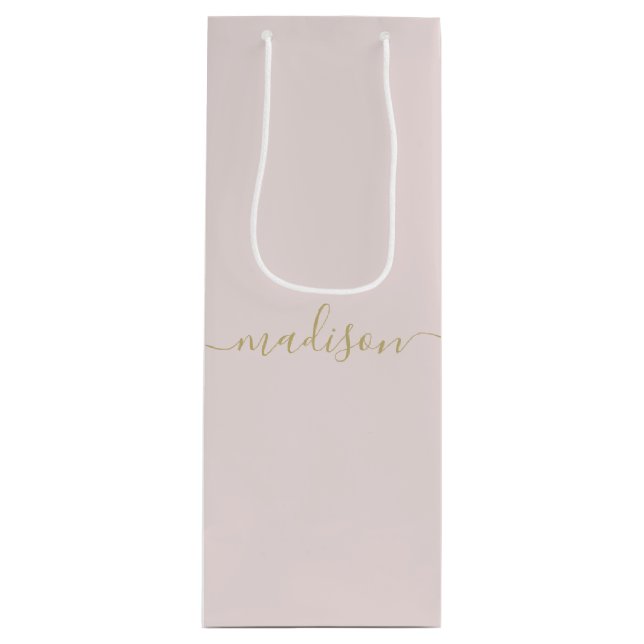 Personlig Modern Feminim Guld Skrift Rosa (Framsidan)