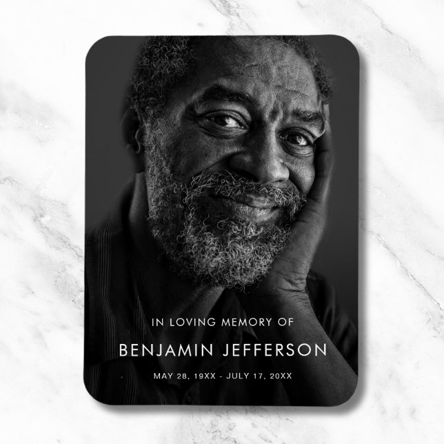 Personlig Modern Firande i livets begravning Magnet (Photo Memorial Magnet)