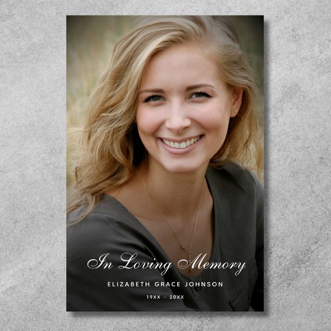Personlig Modern Firande i livets begravning Poster (Photo Memorial Poster)