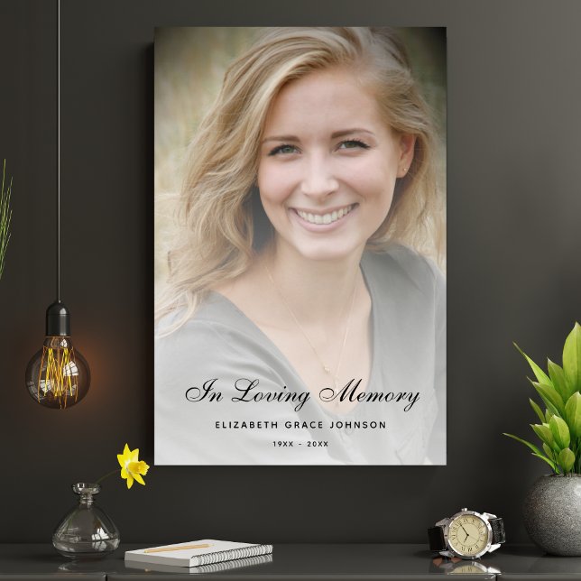 Personlig Modern Firande i livets begravning Poster (Custom Photo Memorial Poster)