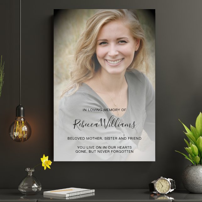 Personlig Modern Firande i livets begravning Poster (Custom Photo Memorial Poster)