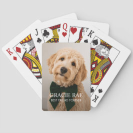 Personlig modern fotobild på husdjur hund casinokort