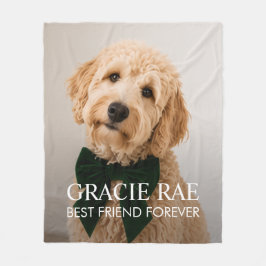 Personlig modern fotobild på husdjur hund fleecefilt