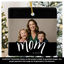 Personlig modern fotodekor till mamma med etableri