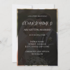 Personlig Modern Fotoöverlagring Bröllop Inbjudningar