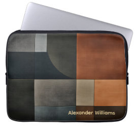 Personlig modern geometrisk jordnära laptopsleeve laptop fodral