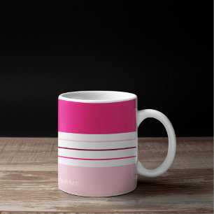 Personlig Modern Girly Rosa Rand Kaffemugg