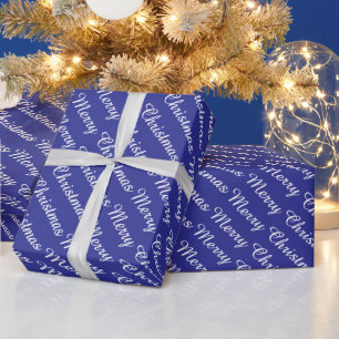 Personlig Modern God jul Deep Blue Presentpapper
