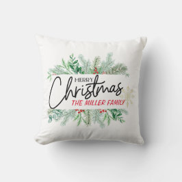 Personlig Modern God jul Family Namn Kudde