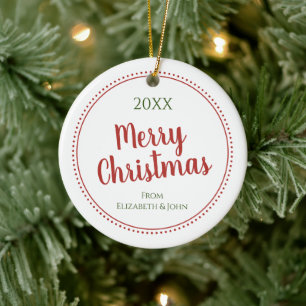 Personlig Modern God jul-prickade Gräns Julgransprydnad Keramik