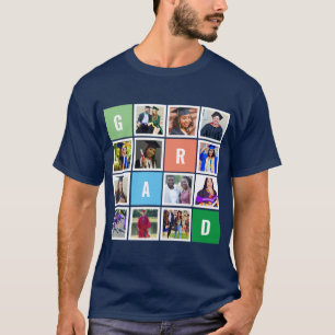 Personlig Modern Grad Photo Collage Studenten T Shirt