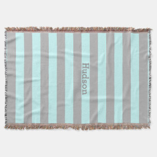 Personlig Modern Grått och alla Färg stripe Filt