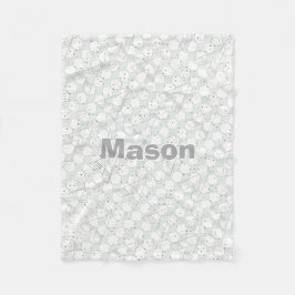 Personlig Modern Grått Teepee Mönster Fleecefilt