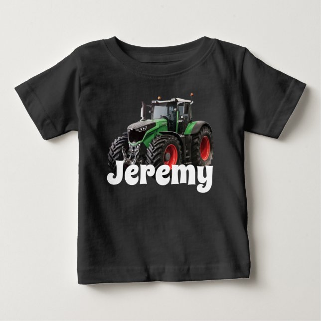 Personlig Modern Grönt Trator Tee (Framsida)