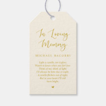 Personlig Modern Gult Guld, begravningstjänst