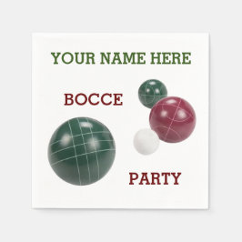 Personlig modern hartsbocce bollar design napki pappersservett