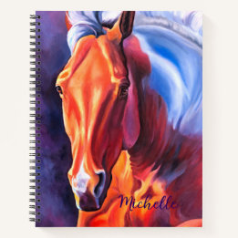 Personlig Modern Horse Art Spiral bärbar dator