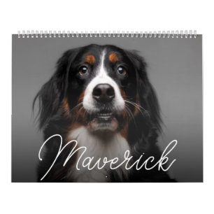 Personlig modern hundskript kalender