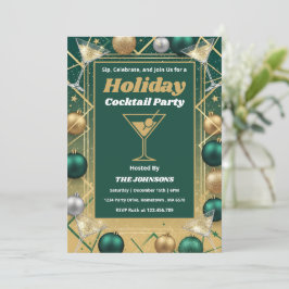 Personlig Modern Jul Cocktailfest Inbjudningar