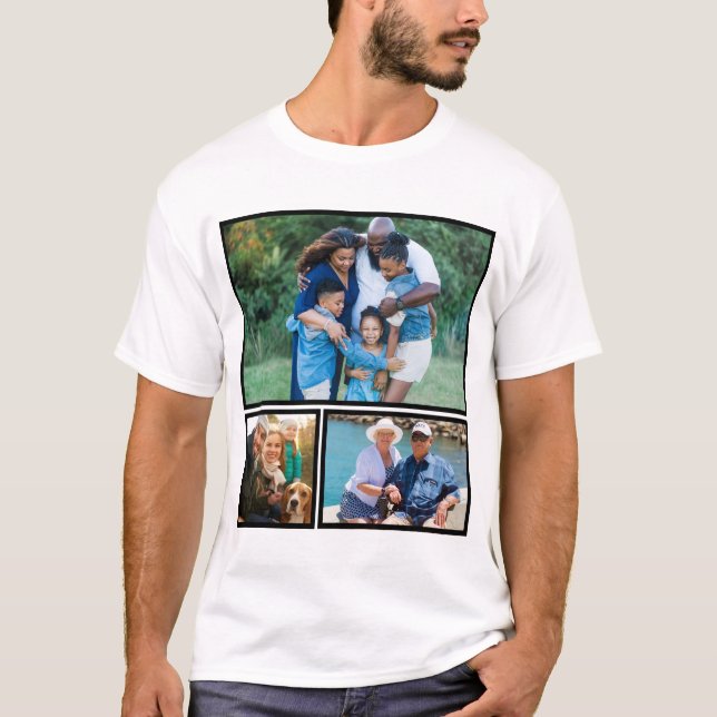 Personlig Modern Keepsakes Photo Collage T Shirt (Framsida)