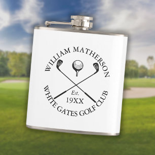 Personlig Modern Klassisk Golfklubbnamn Fickplunta