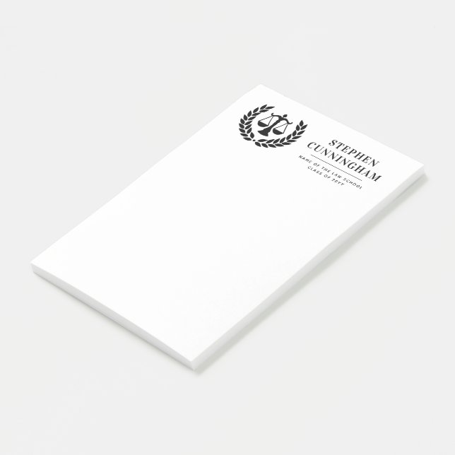 Personlig Modern Law School Studenten Post-it Block (Vinklad)