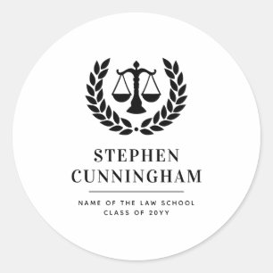 Personlig Modern Law School Studenten Runt Klistermärke