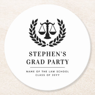 Personlig Modern Law School Studenten Underlägg Papper Rund