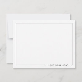 Personlig Modern Light Grått Flat Note Card Anteckningskort
