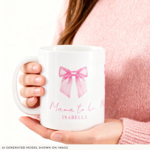 Personlig Modern Mamma Att Vara Rosa Båg Mugg