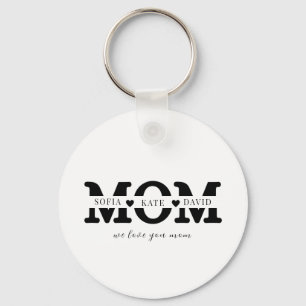 Personlig Modern Mamma Kids Namn Mors dag Nyckelring