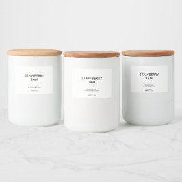 Personlig Modern Minimalist Hemlagad Sylt Mat Etiketter