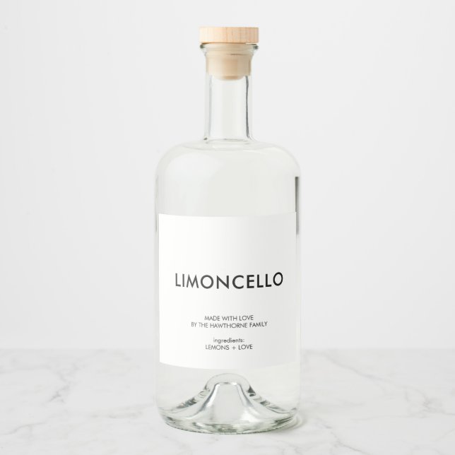 Personlig Modern Minimalist Hemmagjord Spritflaskor Etikett (Framsida)