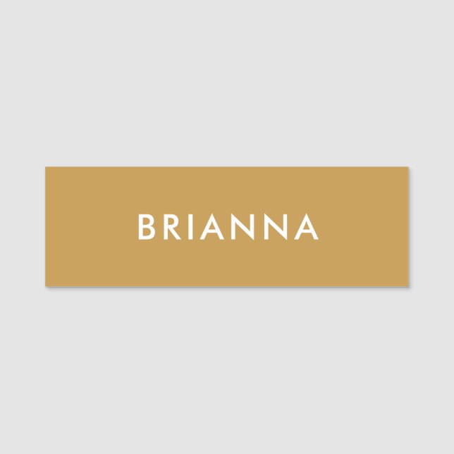 Personlig Modern Minimalistisk Guld Professionell Namnbricka (Framsida)