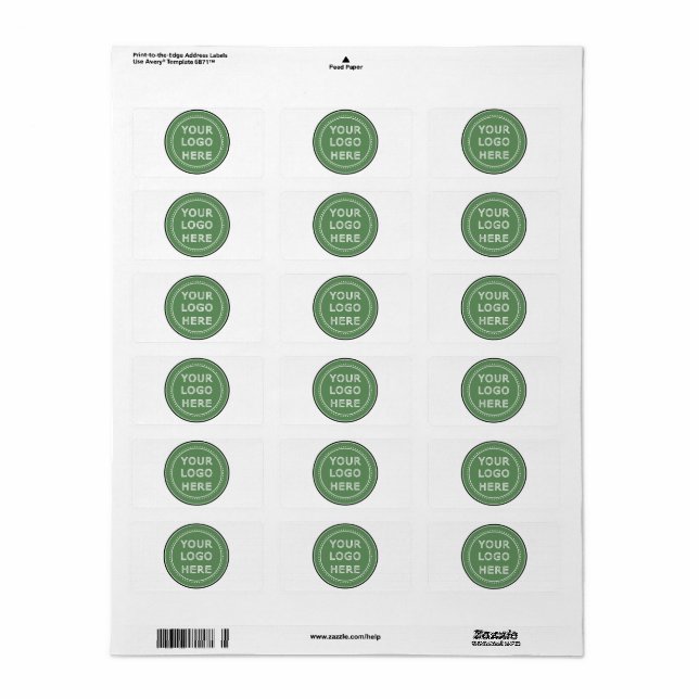 personlig Modern, Minimalistisk och Elegant Adressetikett (Helt Ark)