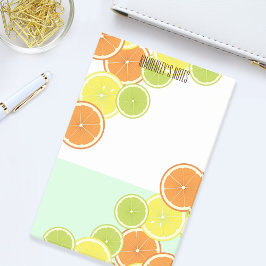 Personlig Modern Mint Grönt Citrus Fruit Slices Post-it Block