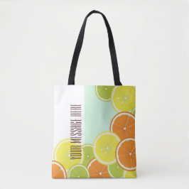 Personlig Modern Mint Grönt Citrus Fruit Slices Tygkasse