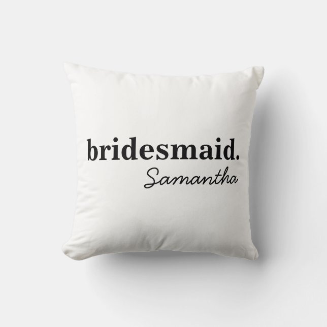 Personlig Modern Möhippa Bridesmaid Kudde (Framsida)