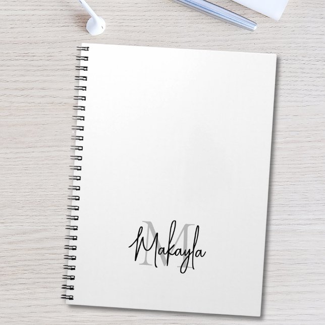 Personlig Modern Monogram Anteckningsbok (Skapare uppladdad)
