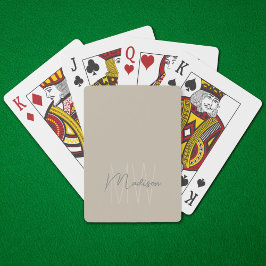 Personlig Modern Monogram Casinokort
