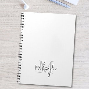 Personlig Modern Monogram Namn Anteckningsbok