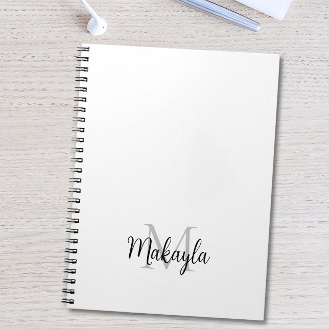 Personlig Modern Monogram Namn Anteckningsbok (Skapare uppladdad)