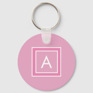 Personlig Modern Monogram Nyckelring
