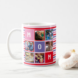 Personlig modern mors dag mamma fotokollage kaffemugg