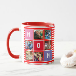 Personlig Modern Mors dag Mamma Fotokollage Mugg