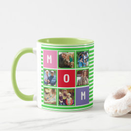 Personlig Modern Mors dag Mamma Fotokollage Mugg