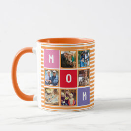 Personlig Modern Mors dag Mamma Fotokollage Mugg