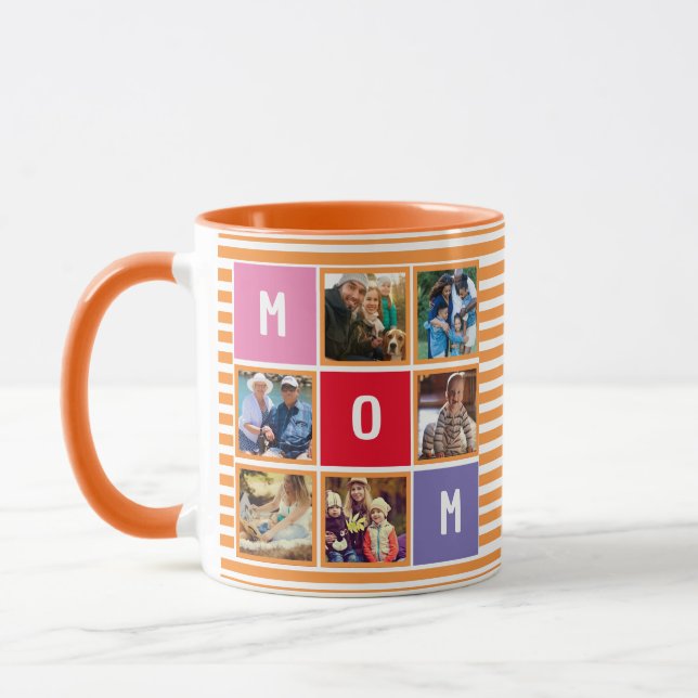 Personlig Modern Mors dag Mamma Fotokollage Mugg (Vänster)