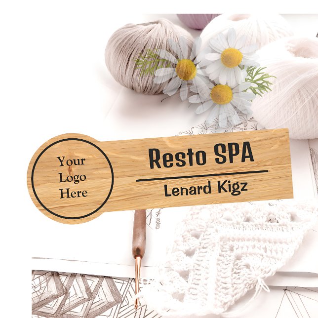 Personlig Modern Namn bricka, Wood Avslutar Namnbricka (Skapare uppladdad)