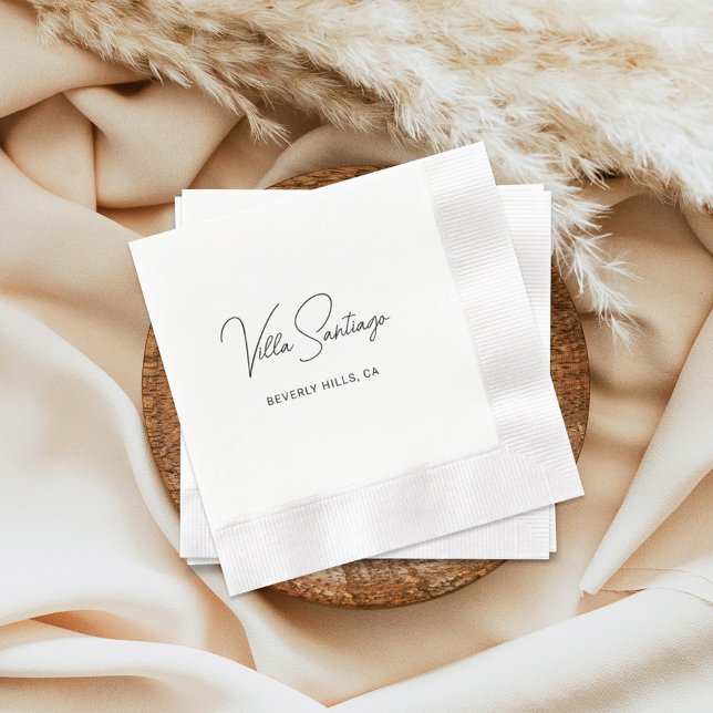 Personlig Modern Namn i hemvistet Pappersservett (Skapare uppladdad)